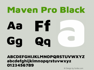 Maven Pro Black Version 2.003图片样张