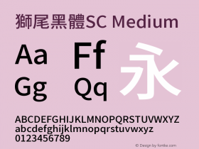 獅尾黑體SC-Medium 图片样张