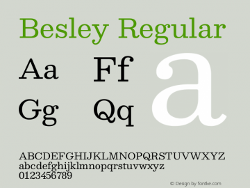 Besley Regular Version 2.001图片样张