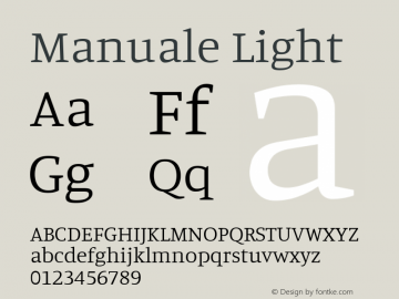 Manuale Light Version 1.002; ttfautohint (v1.8.3)图片样张