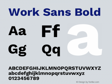 Work Sans Bold Version 2.011图片样张