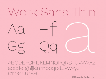 Work Sans Thin Version 2.011图片样张