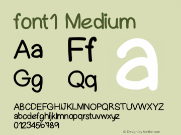 font1 Version 001.000图片样张