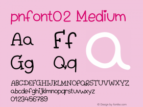 pnfont02 Version 001.000图片样张