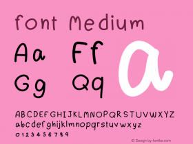 font Version 001.000图片样张