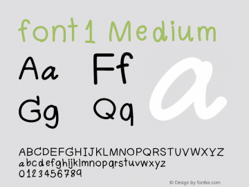 font1 Version 001.000图片样张