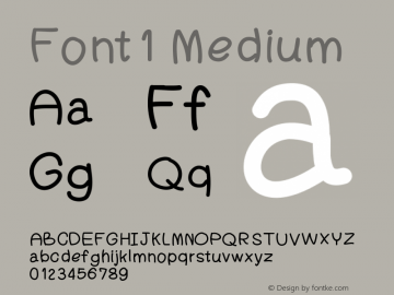 Font1 Version 001.000图片样张