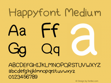 Happyfont Version 001.000图片样张