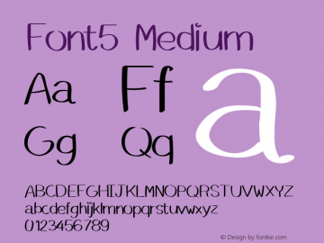 Font5 Version 001.000图片样张