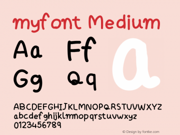 myfont Version 001.000图片样张