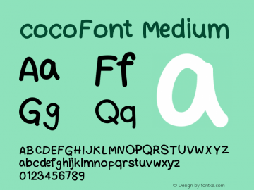 cocoFont Version 001.000图片样张