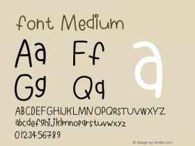 font Version 001.000图片样张