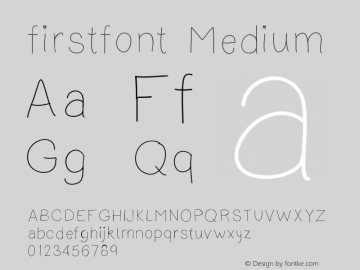 firstfont Version 001.000图片样张