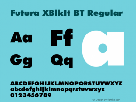 Futura XBlkIt BT Version 1.00 October 22, 2005, initial release图片样张