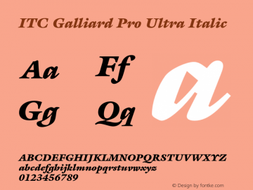 GalliardPro-UltraItalic Version 1.00图片样张
