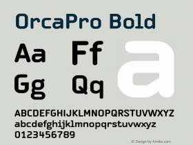 OrcaPro-Bold Version 002.001图片样张