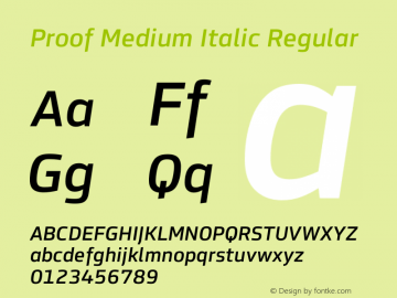 Proof Medium Italic Regular 1.010图片样张