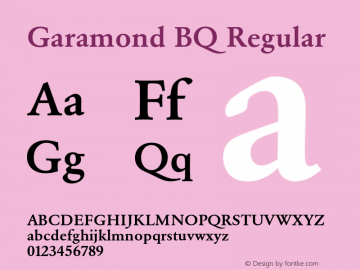 Garamond (R) Medium Version 001.000图片样张