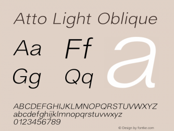 Atto-LightOblique Version 1.000图片样张