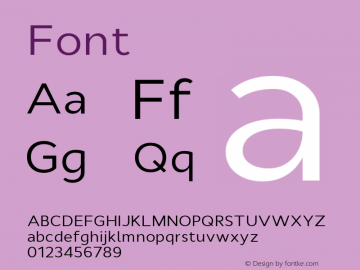 Font ☞ Version 1.00 August 28, 2014, initial release图片样张