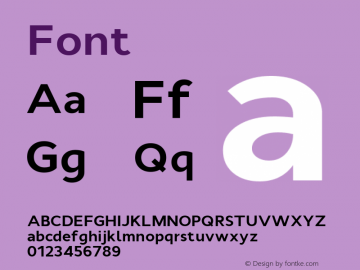 Font ☞ Version 1.00 August 28, 2014, initial release图片样张