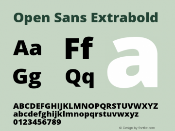 Open Sans Extrabold Version 1.10图片样张