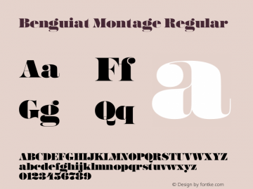 BenguiatMontage-Regular Version 1.001图片样张