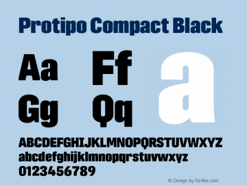 Protipo Compact Bk Version 1.001;hotconv 1.0.107;makeotfexe 2.5.65593图片样张