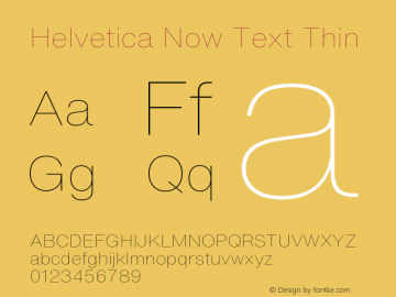 HelveticaNowText-Thin Version 1.00图片样张