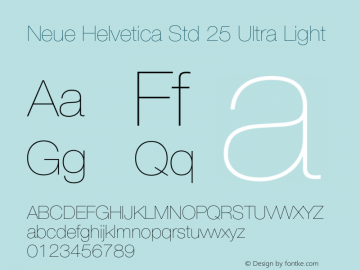 NeueHelveticaStd-25UltraLight Version 2.000 Build 1000;com.myfonts.easy.linotype.neue-helvetica.pro-25-ultra-light-189171.wfkit2.version.54wd图片样张