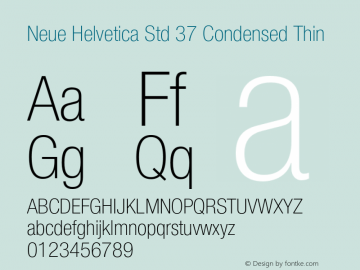 NeueHelveticaStd-37CondensedThin Version 2.000 Build 1000;com.myfonts.easy.linotype.neue-helvetica.pro-37-thin-condensed-189171.wfkit2.version.54xM图片样张