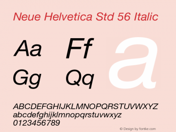 NeueHelveticaStd-56Italic Version 2.000 Build 1000;com.myfonts.easy.linotype.neue-helvetica.pro-56-italic-189171.wfkit2.version.54wM图片样张