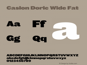CaslonDoricWide-Fat Version 1.001;PS 001.001;hotconv 1.0.72;makeotf.lib2.5.5900图片样张