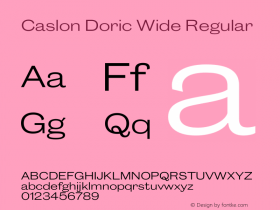 CaslonDoricWide-Regular Version 1.001;PS 001.001;hotconv 1.0.72;makeotf.lib2.5.5900图片样张