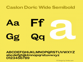 CaslonDoricWide-Semibold Version 1.001;PS 001.001;hotconv 1.0.72;makeotf.lib2.5.5900图片样张