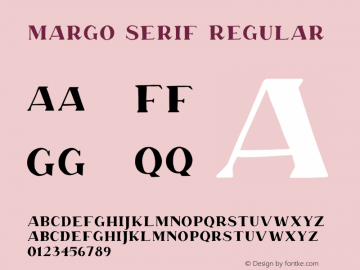 Margo Serif Regular Version 2.000图片样张