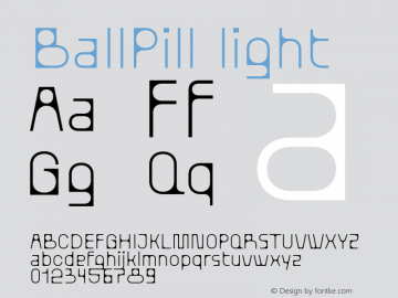 BallPill light Version 1.000;hotconv 1.0.109;makeotfexe 2.5.65596图片样张