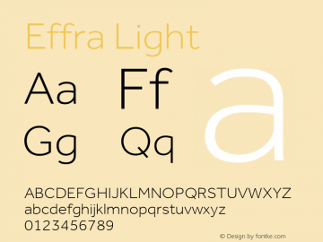 Effra Light Version 2.000图片样张