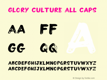 Glory Culture All Caps Regular Version 1.0图片样张