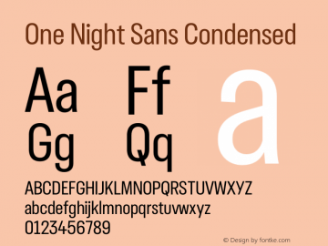 One Night Sans Condensed Version 1.001图片样张