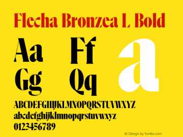 Flecha Bronzea L Bold Version 1.000图片样张