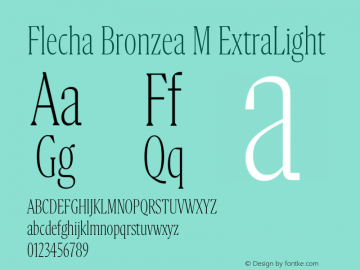 Flecha Bronzea M ExtraLight Version 1.000图片样张