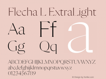 Flecha L ExtraLight Version 2.001图片样张