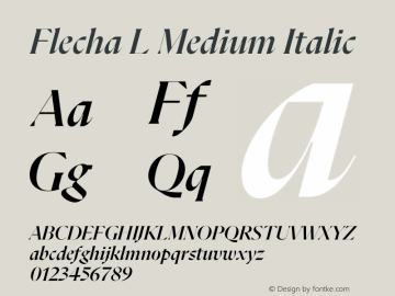 Flecha L Medium Italic Version 2.001图片样张