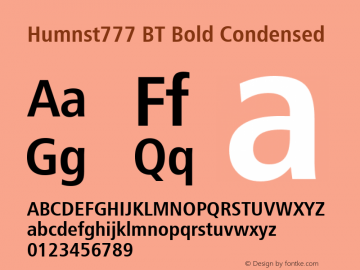 Humnst777 BT Bold Condensed mfgpctt-v4.5 Fri Jun 25 07:46:47 EDT 1999图片样张