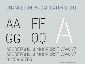 Chamelton35-XLt Version 1.001;hotconv 1.0.109;makeotfexe 2.5.65596图片样张