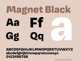 Magnet Black Version 1.001;PS 1.000;hotconv 16.6.51;makeotf.lib2.5.65220图片样张