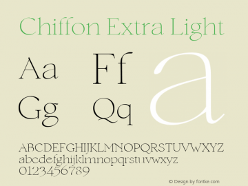 Chiffon Extra Light Version 1.000图片样张