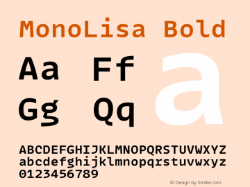 MonoLisa-Bold Version 1.603图片样张
