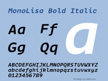 MonoLisa-BoldItalic Version 1.604图片样张